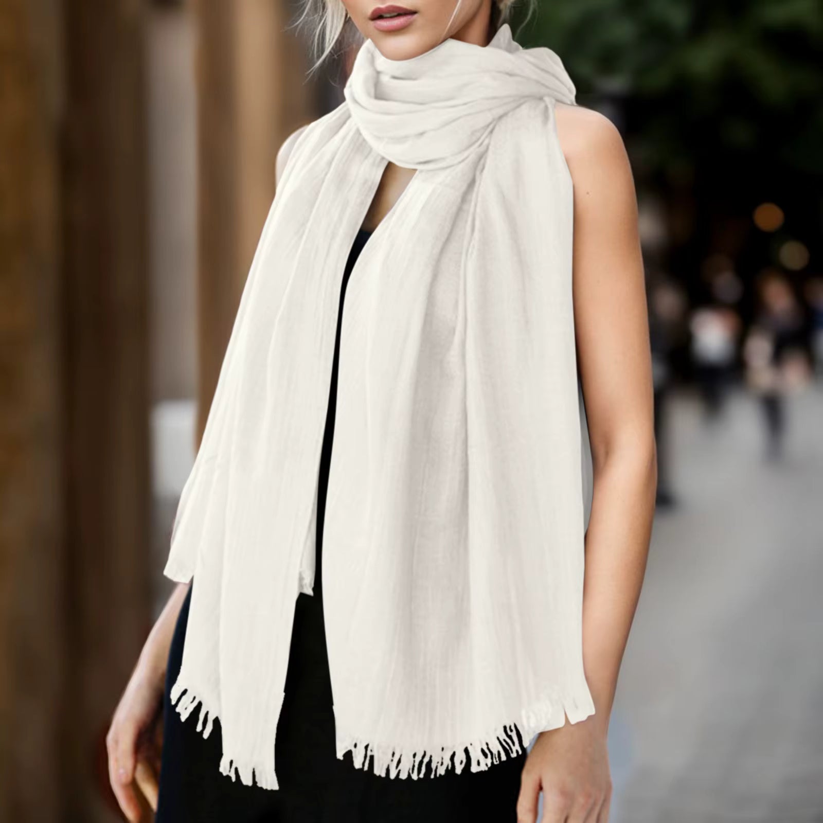 Brisa Serena Striped Pashmina – Lightness and Timeless Elegance