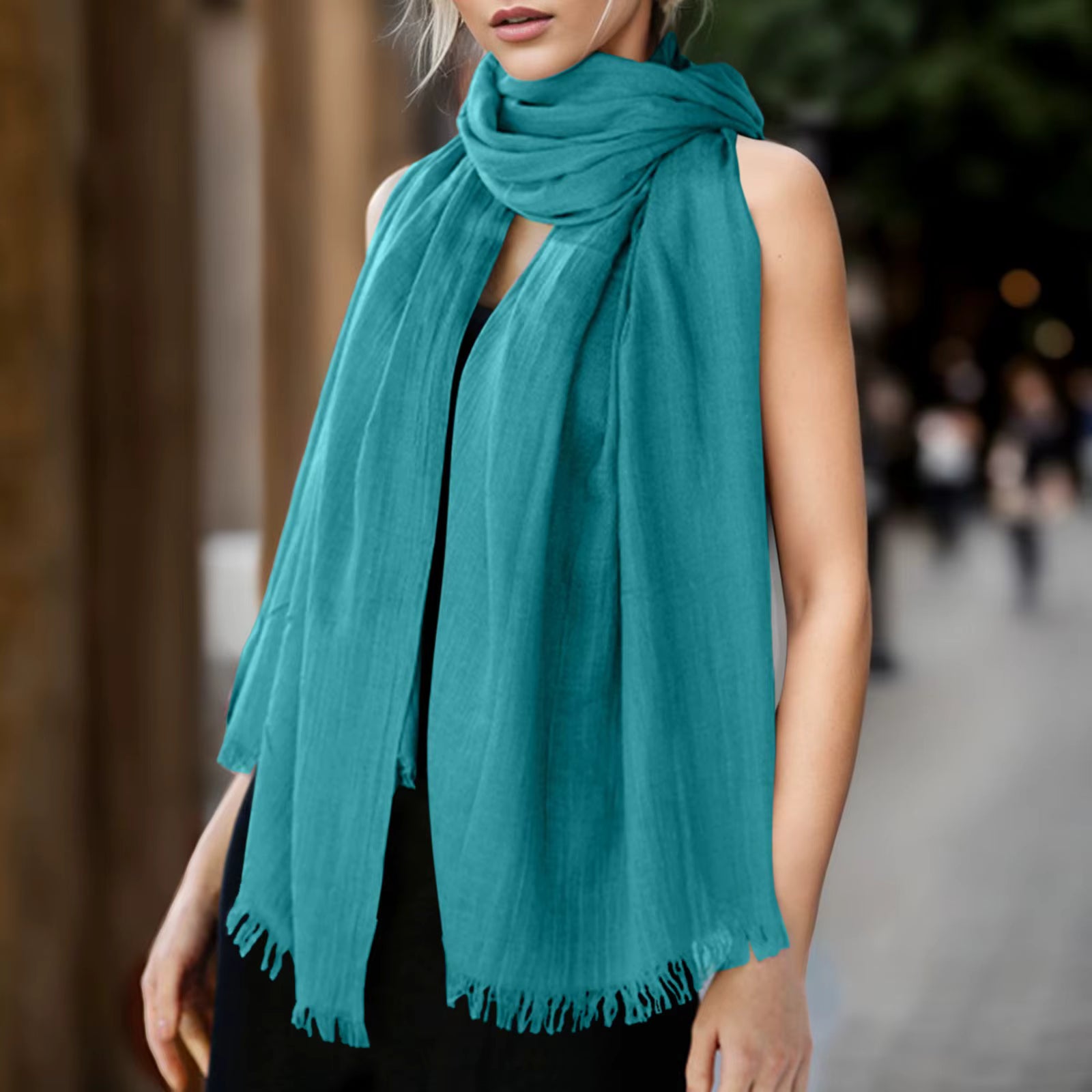 Aurora di Seta Long Pashmina – Lightweight Wool and Silk Scarf for Timeless Elegance