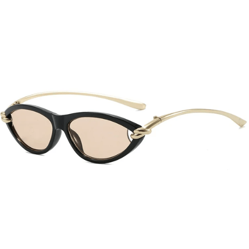 Zestoom Black Champagne DUHE Cat-Eye Voyage Sunglasses – Elegance for Every Departure
