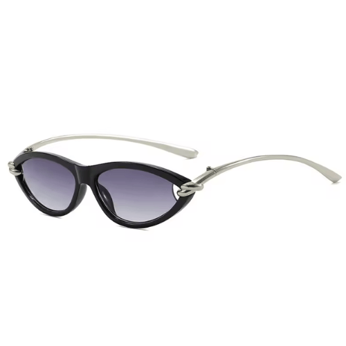 Zestoom Black Gray DUHE Cat-Eye Voyage Sunglasses – Elegance for Every Departure