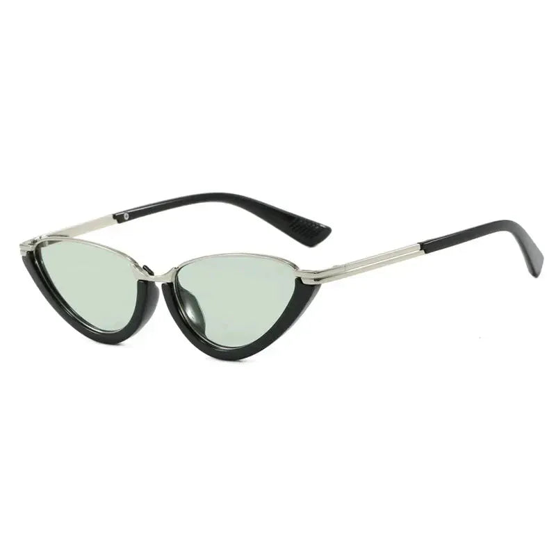 Zestoom Black Green ZRGAE Cat-Eye Aura Sunglasses – Modern Feminine Elegance