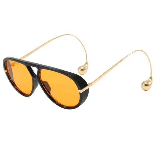 Zestoom Black Orange Aurora Steelbeam Pilot Sunglasses