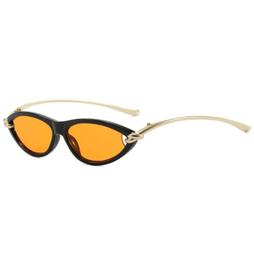 Zestoom Black Orange DUHE Cat-Eye Voyage Sunglasses – Elegance for Every Departure