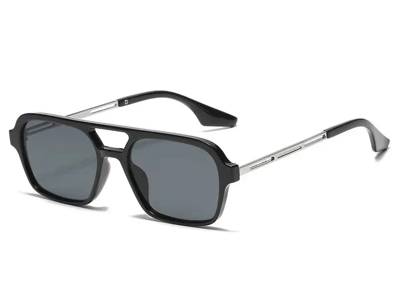Zestoom Black VABBON Solenne Rectangular UV400 Sunglasses – Light Elegance for Open-Sky Days