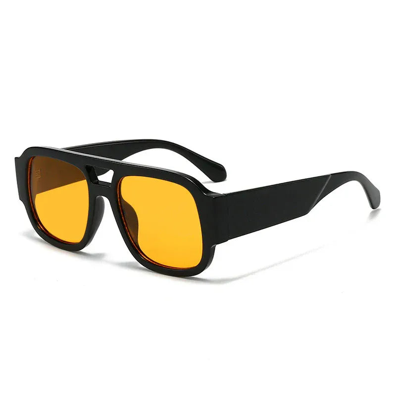 Zestoom Black Yellow Pilot Sunglasses Aurea Vento