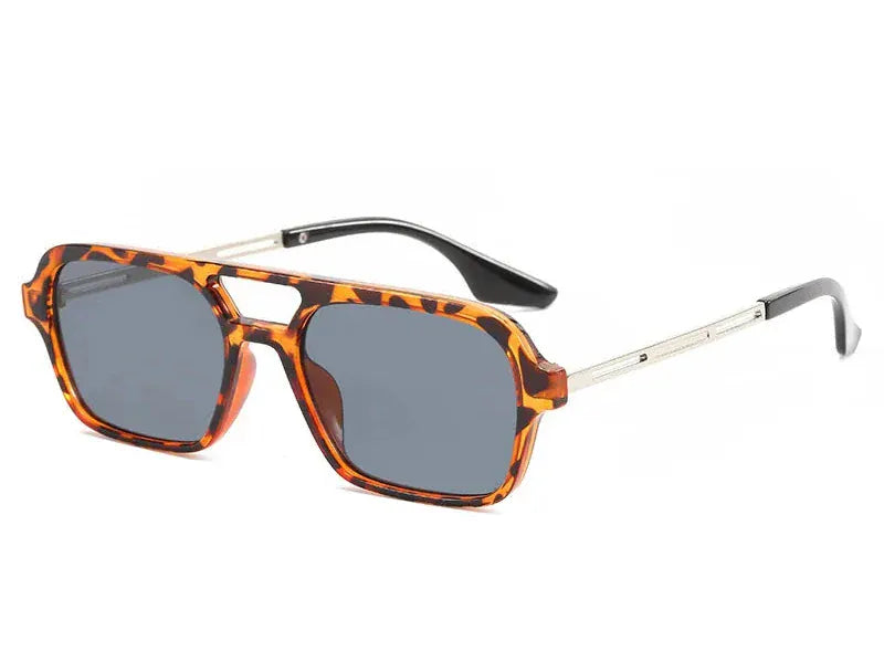 Zestoom Demi Grey VABBON Solenne Rectangular UV400 Sunglasses – Light Elegance for Open-Sky Days