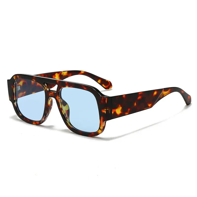 Zestoom Leopard Blue Pilot Sunglasses Aurea Vento