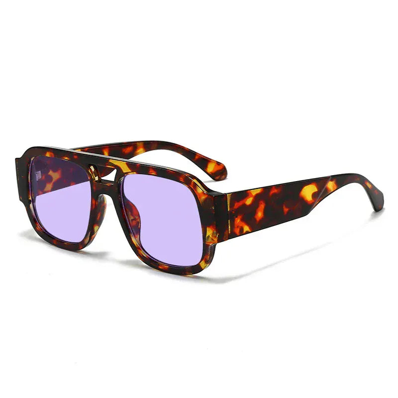 Zestoom Leopard Purple Pilot Sunglasses Aurea Vento