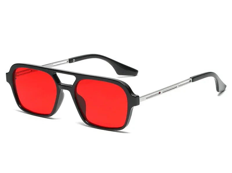 Zestoom Red VABBON Solenne Rectangular UV400 Sunglasses – Light Elegance for Open-Sky Days