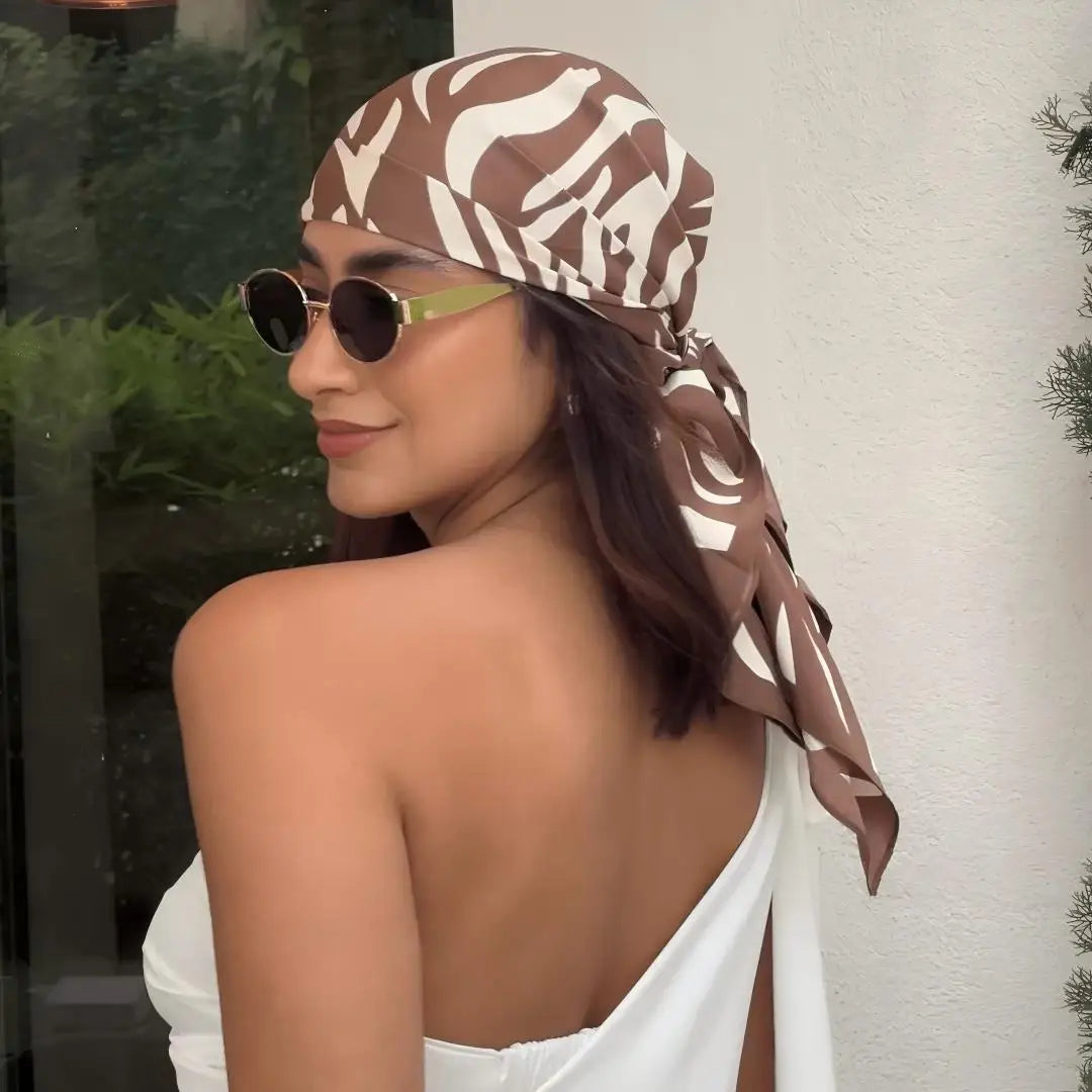 Zestoom Square Scarf&nbsp;Silk Whisper Stripe