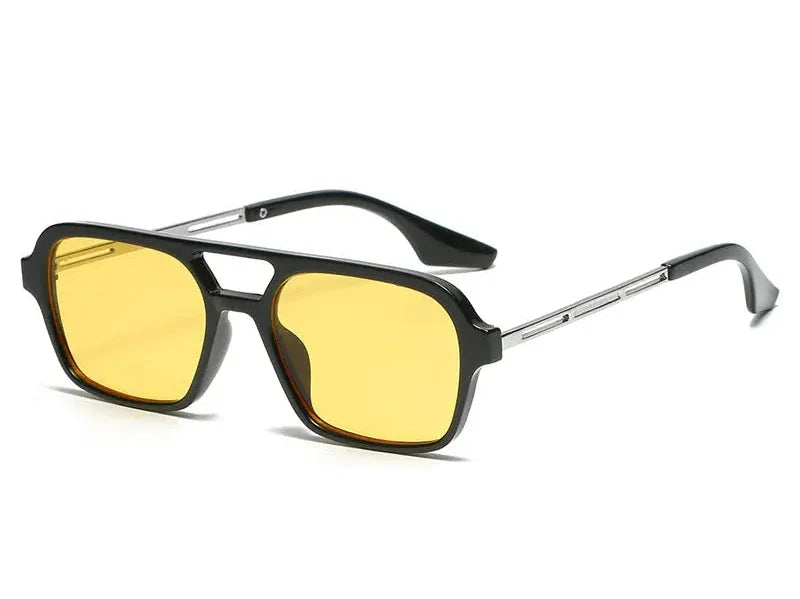 Zestoom Yellow VABBON Solenne Rectangular UV400 Sunglasses – Light Elegance for Open-Sky Days